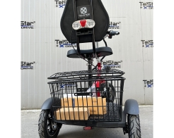 Електрическа триколка с равна платформа и облегалка TS 200.3 48V 750W снимка 26