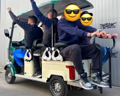 Електрическа четириколка GOLF-6 72V 23Ah 6-местна с покрив снимка 206