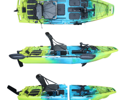 Трисекционен сгъваем риболовен и туристически каяк с двойна педална система CROON 2 снимка 261